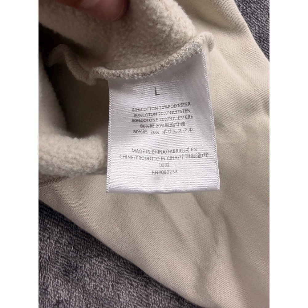 Fear of God Essentials Crewneck Sweatshirt Oatmeal Tan Mens Large FOG Logo - Picture 7 of 9